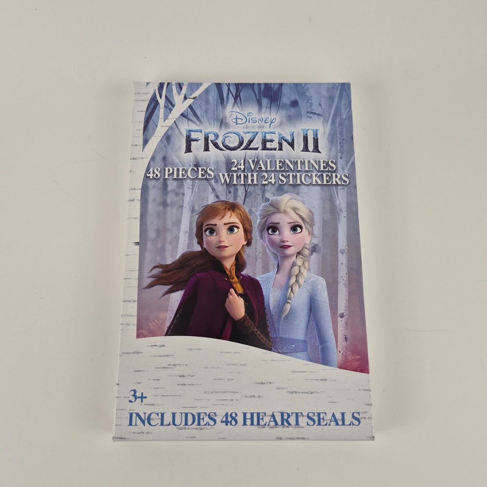 Disney Frozen II Valentines Day Cards 24 Count with 24 Stickers 48 Heart Seals